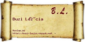 Buzi Lúcia névjegykártya